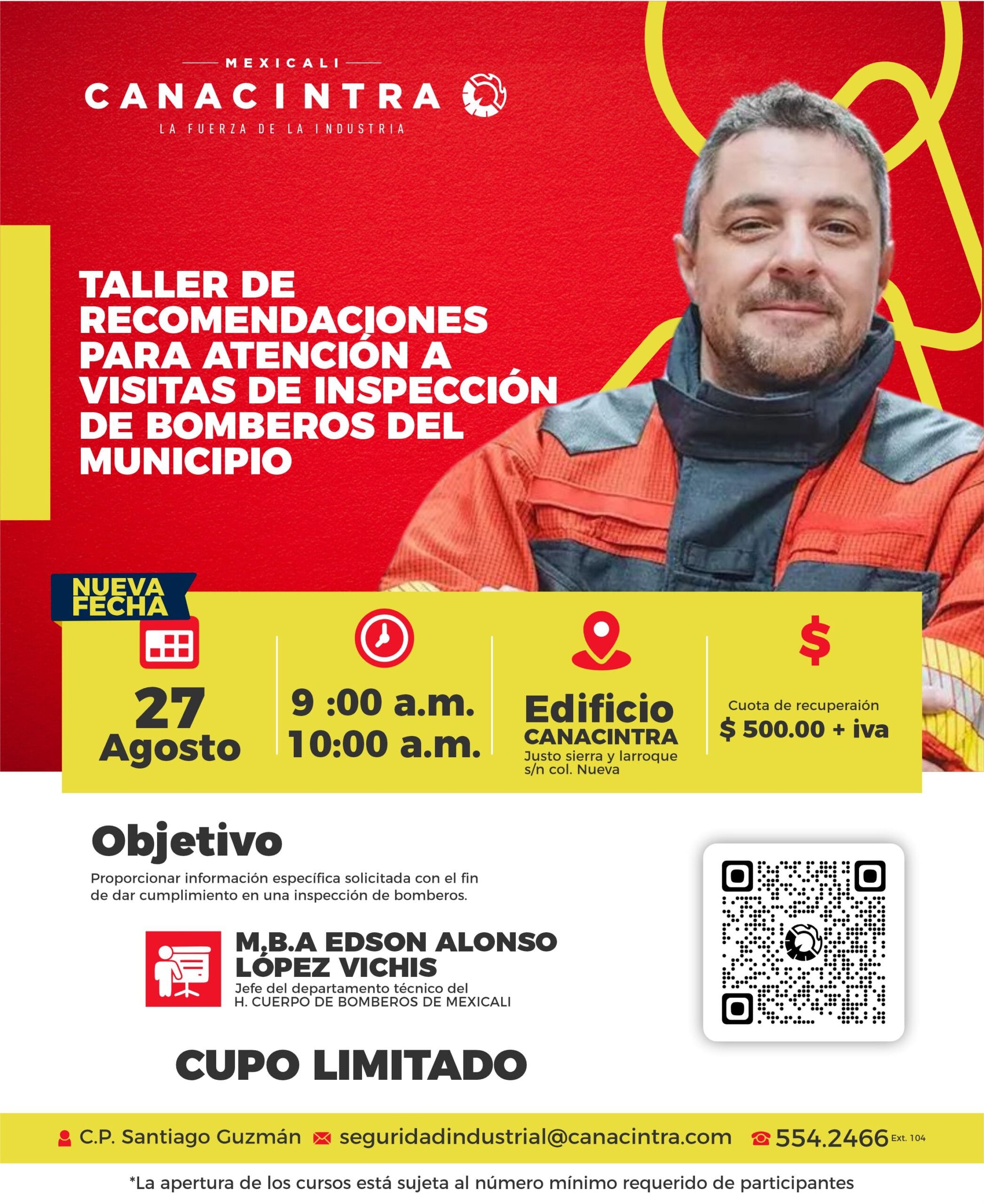 TALLER DE RECOMENDACIONES PARA ATENCIÓN A VISITAS DE INSPECCIÓN DE BOMBEROS DEL MUNICIPIO