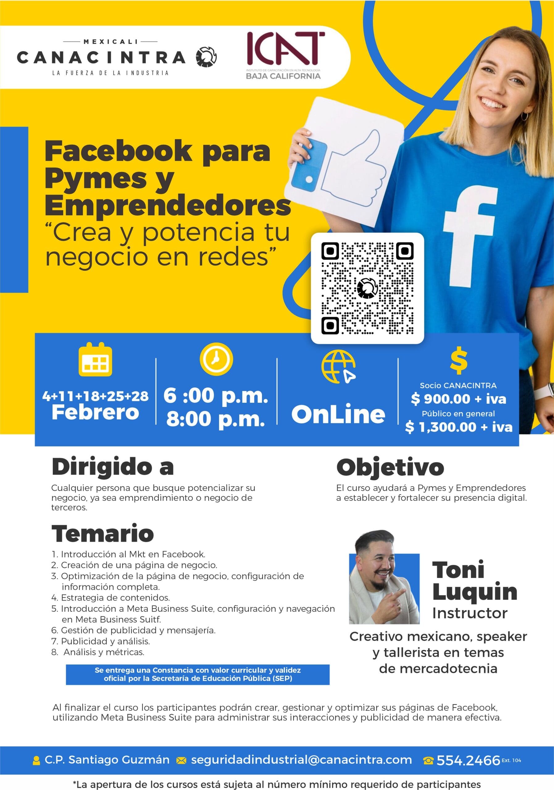 Facebook para Pymes y Emprendedores “Crea y potencia tu negocio en redes”