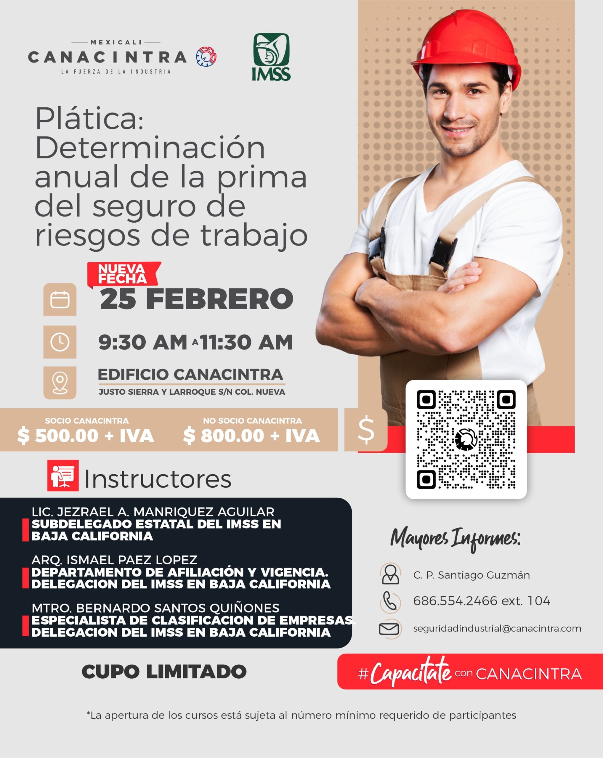 Plática: Determinación anual de la prima del seguro de riesgos de trabajo