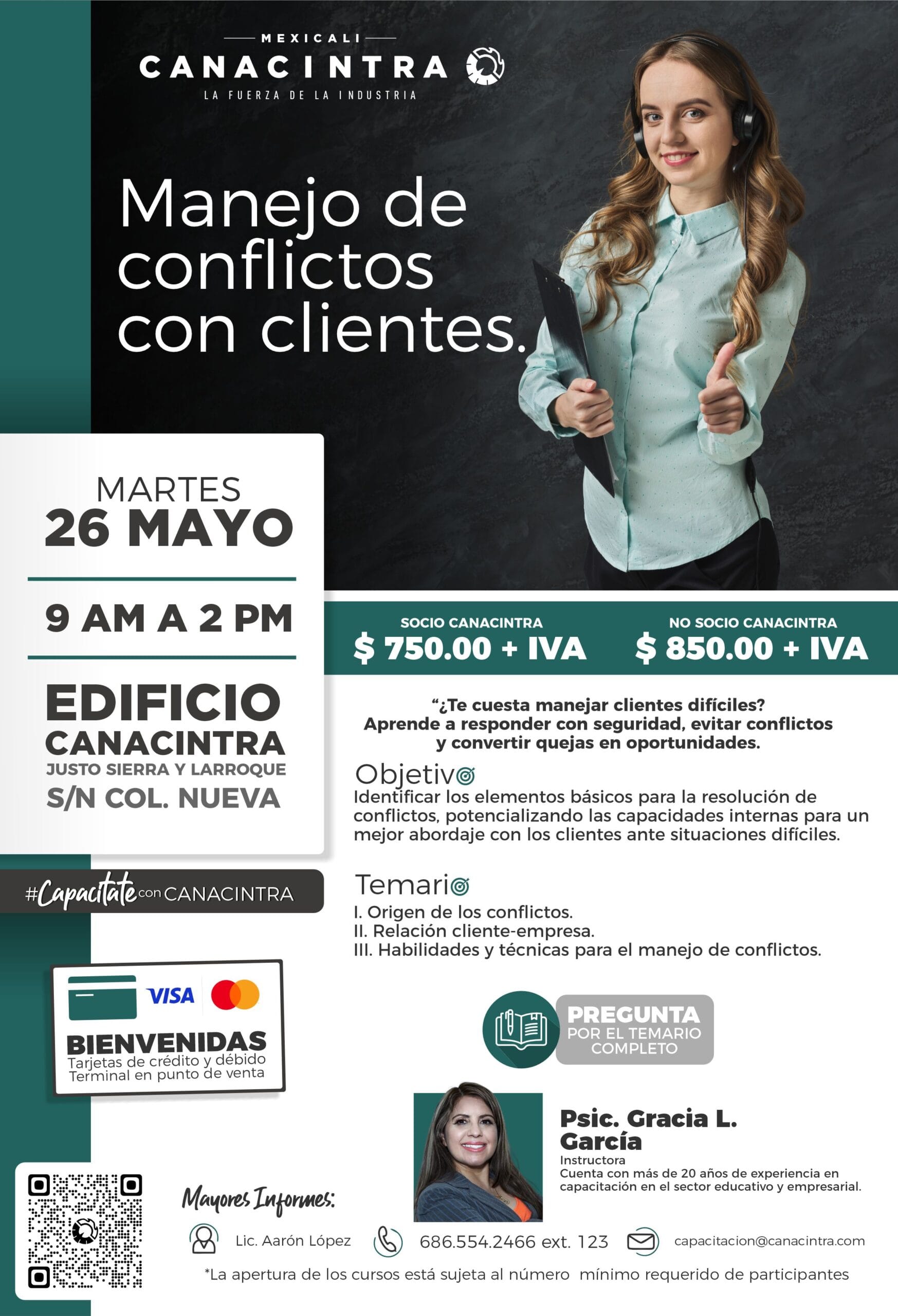 Manejo de conflictos con clientes.