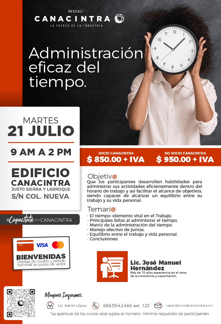 Administración eficaz del tiempo.